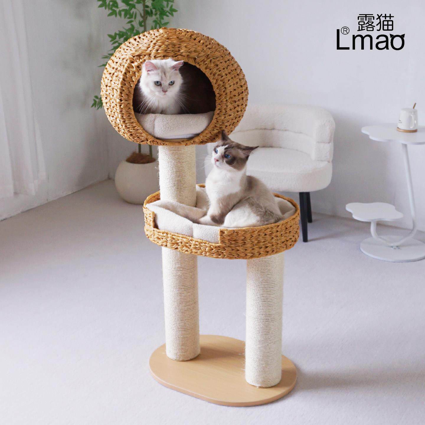 露猫藤编猫爬架粗柱子多省包邮猫树猫窝猫抓板猫跳台剑麻猫别墅