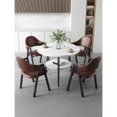 现代简约双层洽谈桌椅组合办公休闲售楼处会客接待谈判休息区圆桌