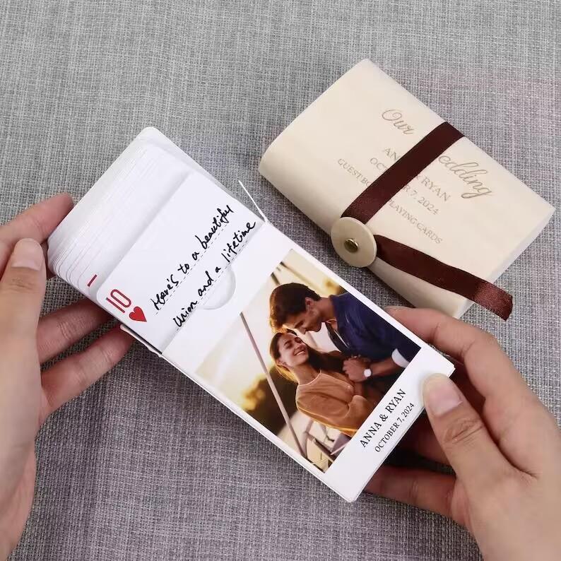 定制扑克牌个性化照片婚礼书创意卡片套装婚礼宾客书签名卡祝福语
