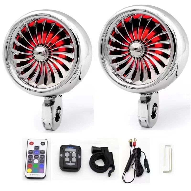 美国鲨鱼摩托机车蓝牙音响大功率防水哈雷春风BMW改装喇叭低音炮