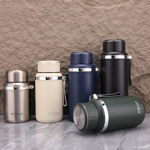 短粗保温杯超矮胖大口径大容量女学生316不锈钢泡茶杯高颜值水杯