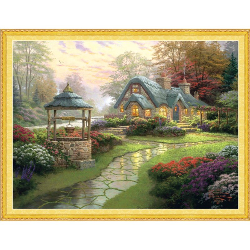 梦幻花园欧式十字绣2022新款线绣客厅小幅卧室餐厅自己绣手工小件