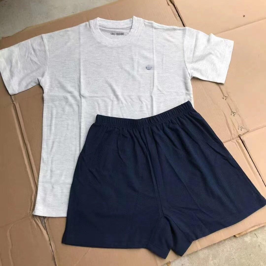 正品潜艇长航抗菌体能训练服套装夏季短袖短裤宽松棉麻透气T恤男