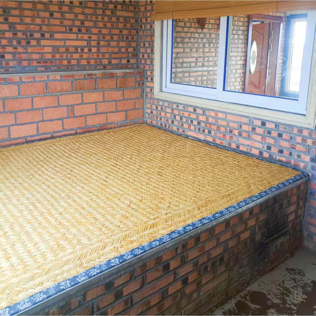 东北农村家用土火炕席榻榻米耐高温传统编织天然芦苇手工草编老式