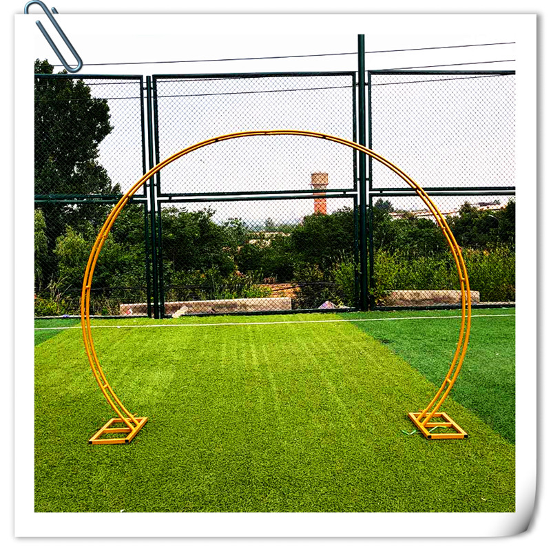 定制 2019新款婚庆气球拱门道具圆环杆花门架子单杆拱门圆弧形