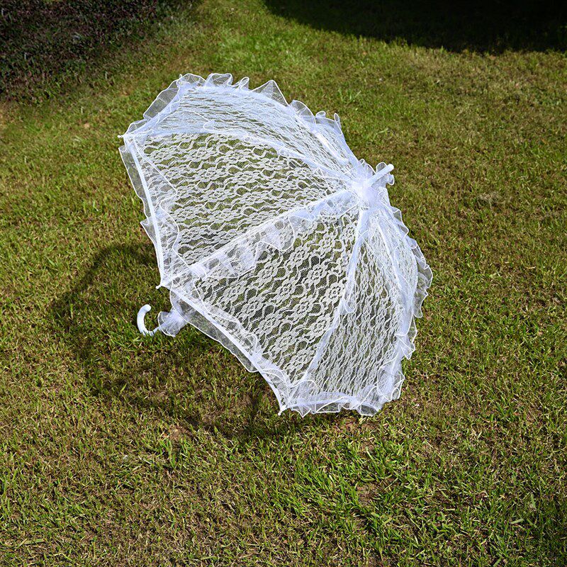 新娘婚纱蕾丝伞白色公主伞婚礼欧式伞拍照婚庆摄影舞蹈花边道具伞