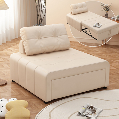 单人折叠沙发床一体两用2025新款抽拉小户型客厅多功能留宿伸缩床