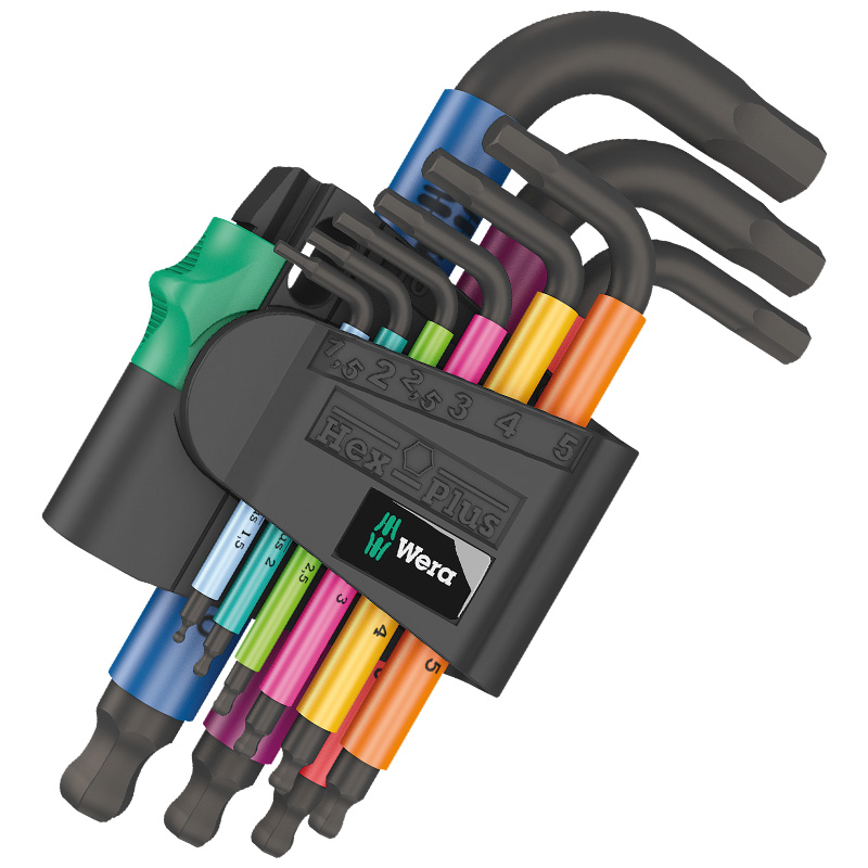 维拉内六角扳手彩色公制球头装六棱扳手加硬六角螺丝刀