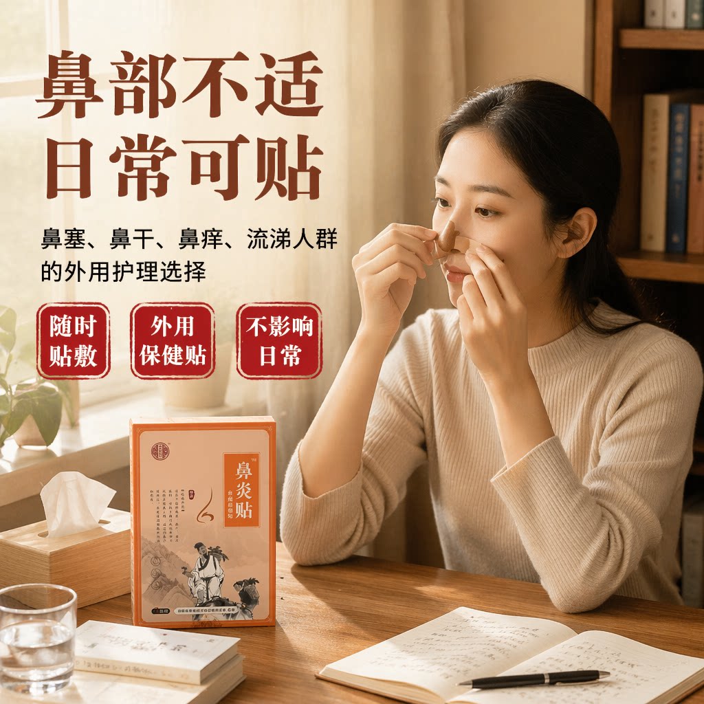 仲堂古方急慢性鼻炎贴儿童通气过敏性鼻甲肥大鼻窦炎儿童成人可用