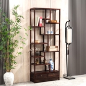 实木博古架中式 多宝阁书架展示架茶叶茶壶摆放柜古董架客厅隔间