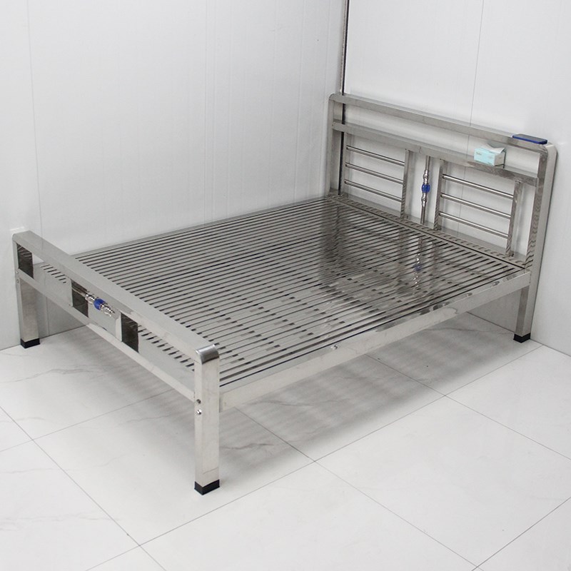 30不锈钢床加厚加粗床架床板1.81.51.2米主卧床出租房公寓人床