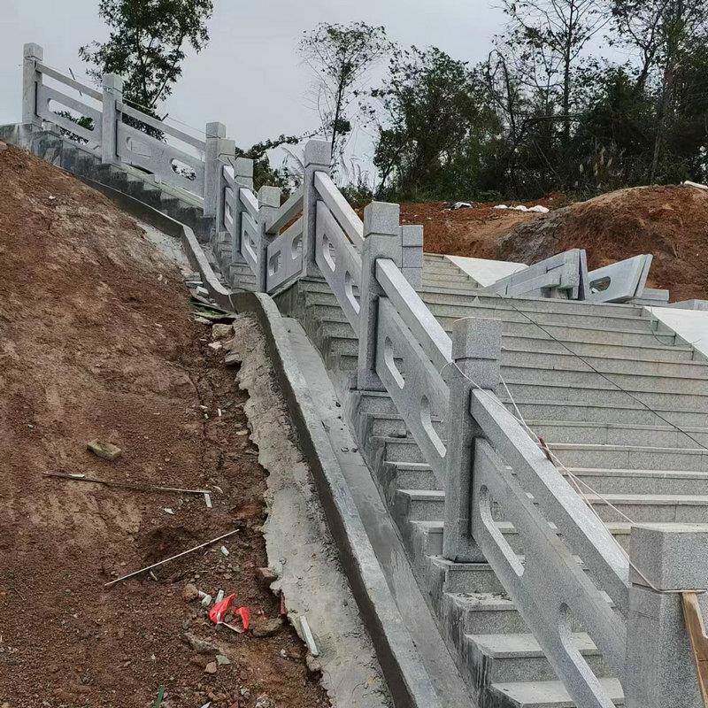 河岗道大理石栏护栏石材雕雕刻杆园EQM林青石石桥花岩栏杆