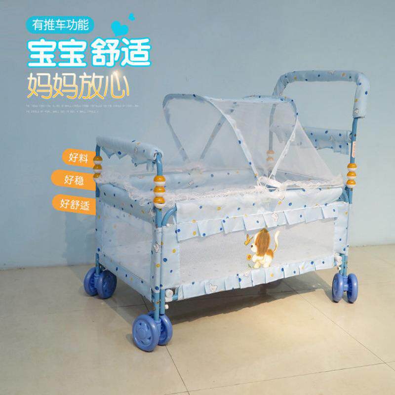 婴儿室内推铁床睡床婴儿车床两用小儿床儿童小床孩睡觉CPJ小车床