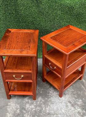 小茶缅甸花梨实木茶水柜果边几小柜子沙发角几大IAS紫檀木茶几桌