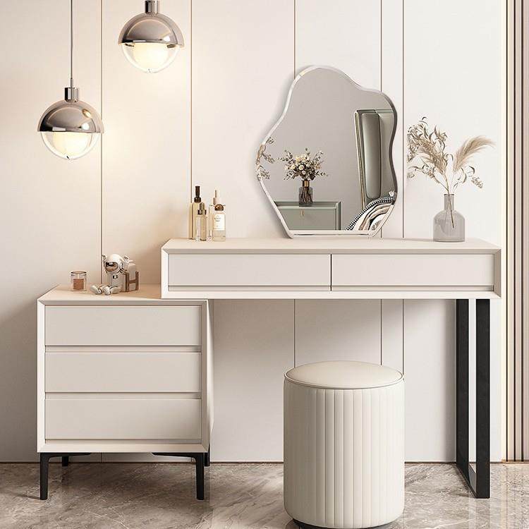式极简梳妆实台小户型10现代意卧室轻奢木妆化桌台感收纳柜一体