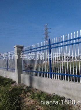 口园区铁艺防TTE护杆组装式围墙锌护栏别墅小区安钢栏全出护栏