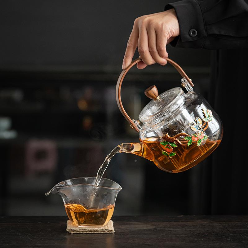 电陶炉DTL-6煮茶器璃煮沏茶煮茶玻壶烧水泡茶壶全自动用家蒸汽茶