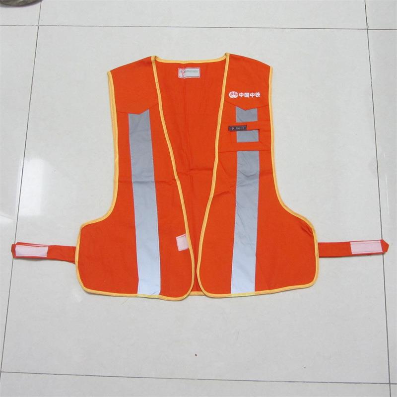 红防马甲铁路机0008务护工务配件器材反光服护马甲红色防马甲