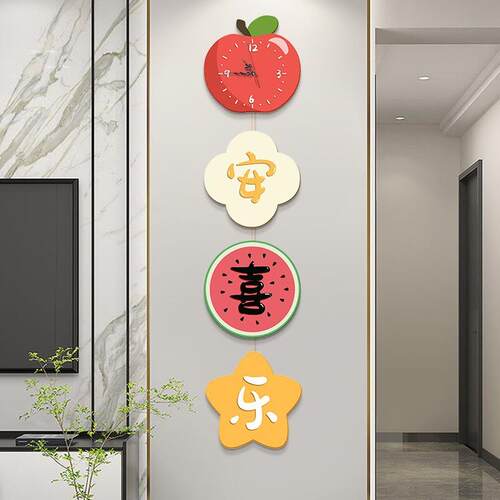 现代简约客厅挂钟饰画网红RNF创意钟好表新款用家时装钟寓意玄关