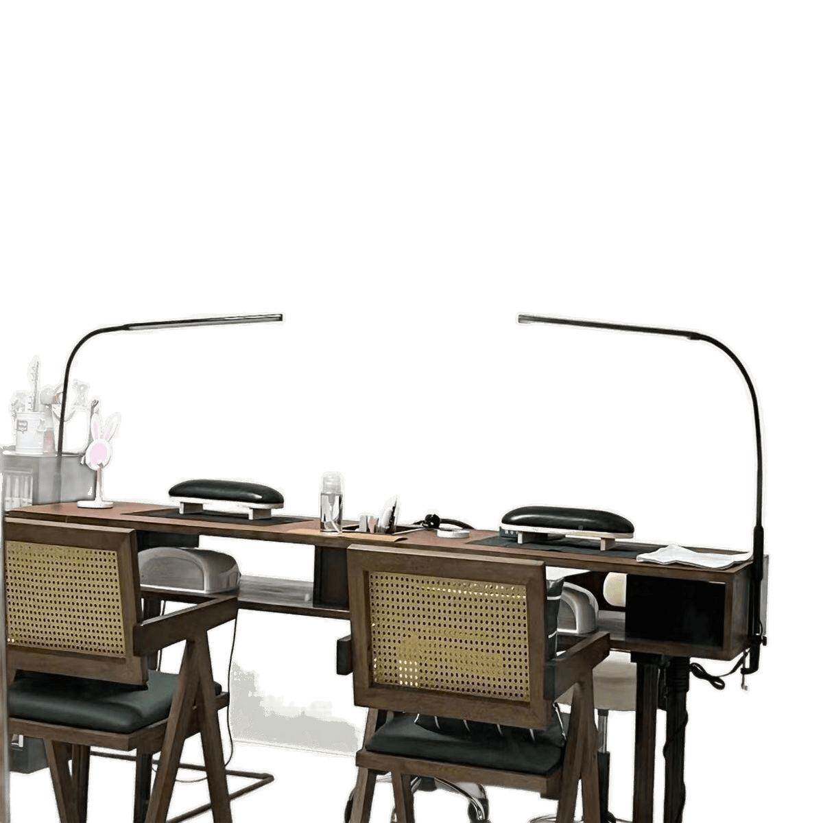 古实风美约甲实木胡桃桌ABH子美式复古台单双人简吸尘器桌木椅套