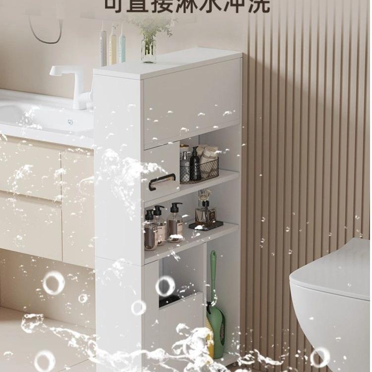 定制浴室边柜半墙隔571柜卫关生间洗漱台柜不侧锈钢屏风玻断璃玄