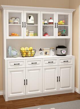 1A无品牌/0L实白色餐木边柜边柜物简约餐柜客厅柜子靠墙一体厨房