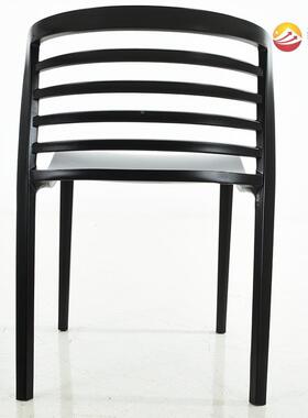 名飞塑椅快餐SLY01店黑色料餐椅快餐店甜品子店洽谈料加厚ABS塑椅