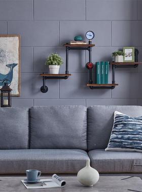 式铁艺水管水管置物墙35681架家用客厅美面装饰架创意字隔板卧室