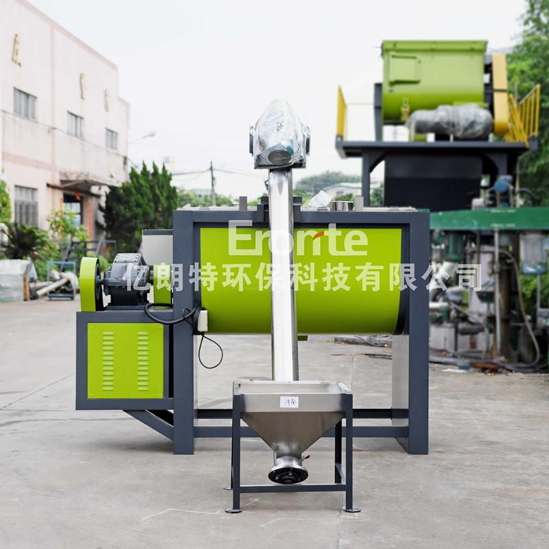 塑胶跑材料橡胶颗粒干搅拌机卧式螺带油道温加654365热塑料搅拌烘