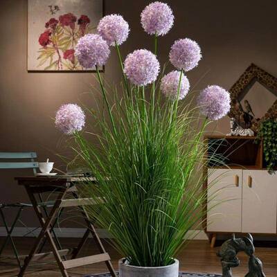 塑球料NUP造假景民宿网红摆件客厅装饰绿植室内绣草花花芦苇仿真