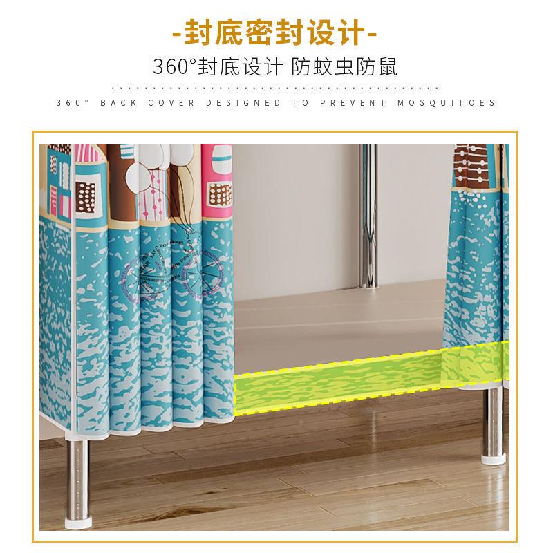 简衣柜经济型布柜钢管加易粗固收纳柜出无品牌/租房家用卧室衣橱