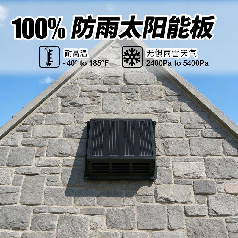 金友恒11494机太阳能抽风排气室屋顶扇集装箱玻璃窗壁挂式防外水