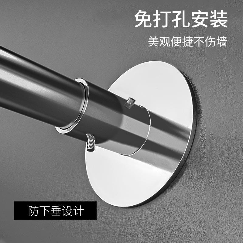 卫生间浴隔帘装免打孔浴室防霉套弧形杆淋浴洗L型澡防水布断无品