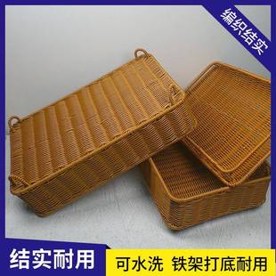 家用手工编拜织层长方形户外双野拜YUN拜餐提篮三层大容量拜篮手