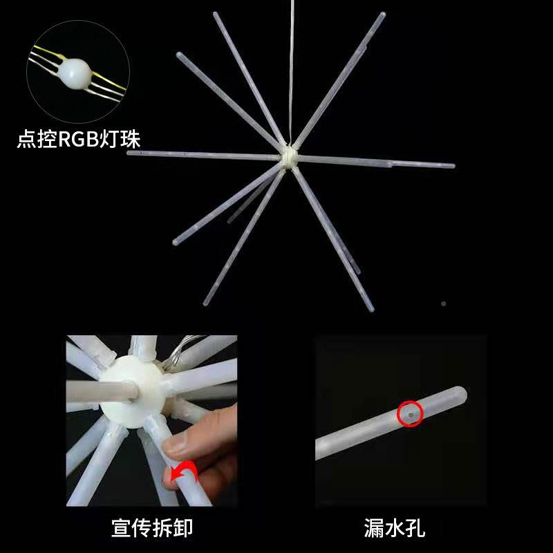 马新款跑烟花灯RGB幻彩led风扇饰灯铜线插HXN灯地爆炸星装灯