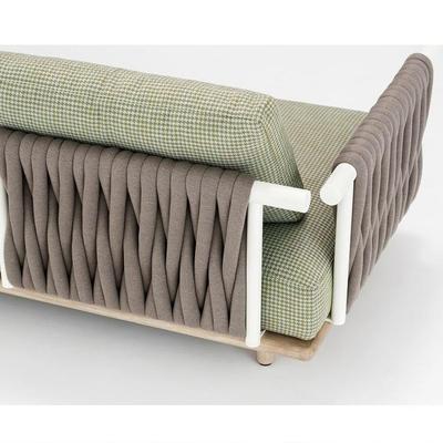 泳池边编双人藤躺床六角人沙发别蜡XOW墅庭院露台白木多位户外家