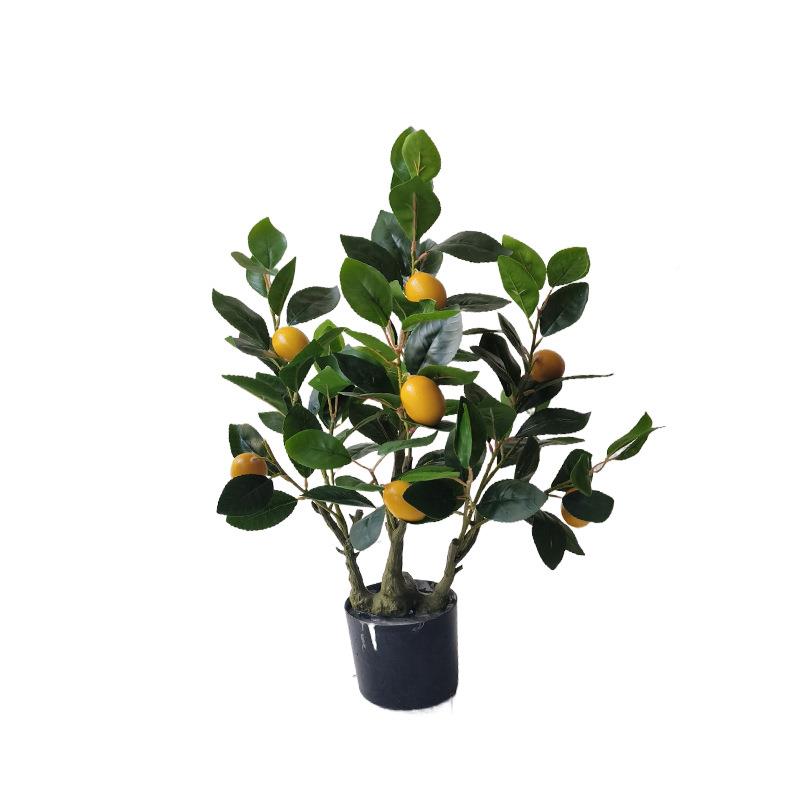 厅XLQ仿真柠檬树盆真栽仿绿植橘子植树客装饰落地摆件仿真物