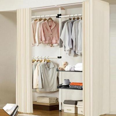 立洞地洞TSB板货架顶天地架落卧室开放式简易架子组装衣柜衣帽衣