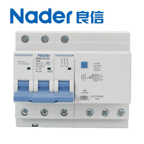NDB1LE-6N3C型3P微断小型断路TOW器漏电护aer上保海d良信空气开关