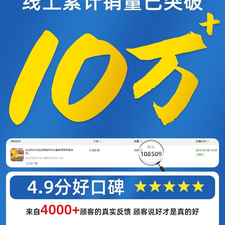 白云拖水车拖把桶墩布地拖桶拖地桶商用酒店一552洗拖把体布榨桶