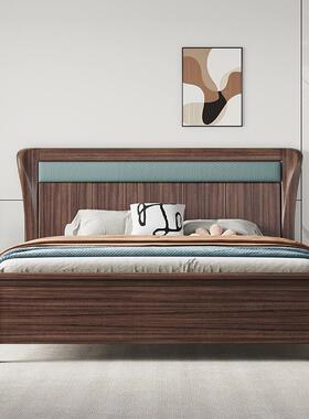 新中式RWY床乌金木1.8收纳家用主卧床205新款现代简实约木2双年人