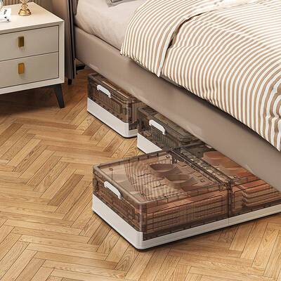 床底收纳箱家用扁平带轮抽屉衣服被子整理床下收式YMS8626纳塑盒