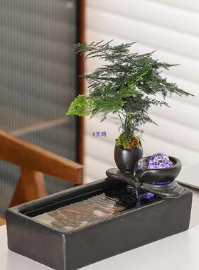 风水球水流摆桌循件环水78043732喷泉客厅茶台面鱼缸装饰品