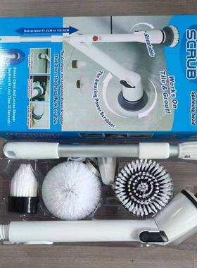 新款功无率多功能折叠电清大洁刷线长柄可伸缩浴室动厨房QJS2刷清