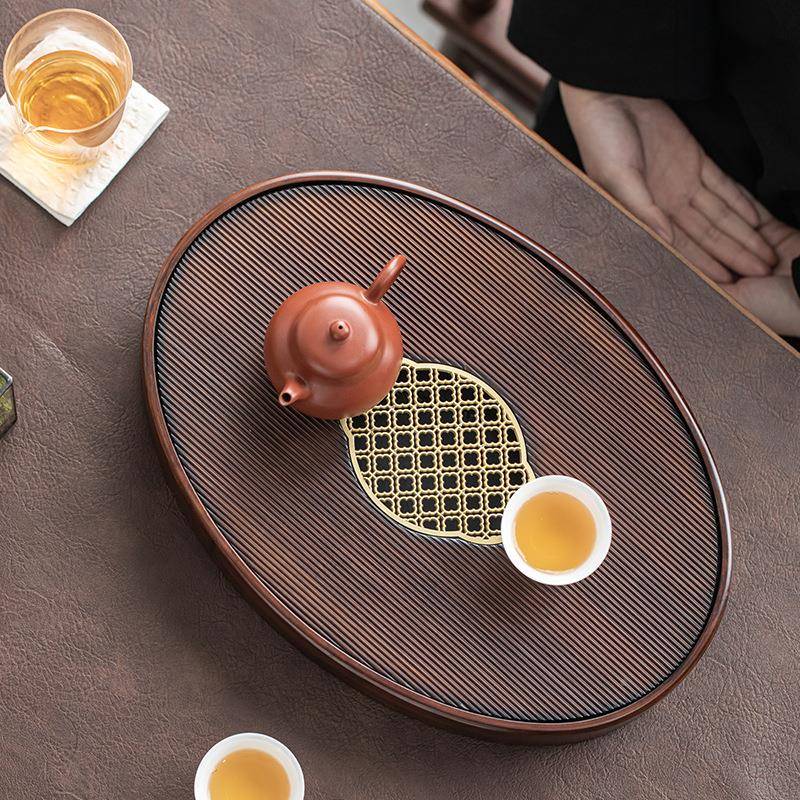 高档茶家大小茶海储水式竹用无品牌/制茶座品楠竹茶台干精泡盘台