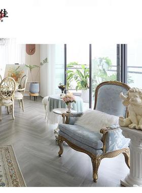法式凡赛系老29974列休闲尔椅厅布艺单客人沙发椅虎椅
