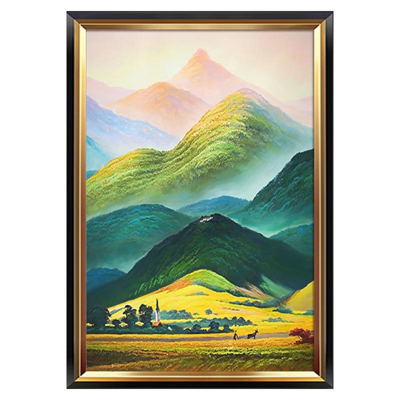 式巨人山画靠山客厅现代玄过道高山油DY752055风景壁画欧招财寓意