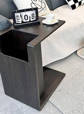 极简实木边几新式28804中储可移动物角几意式小沙茶几发边柜实木