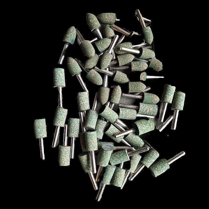 芝麻磨头打磨抛光皮海绵头柄616025模具修磨磨电磨2绿橡JKL色磨头