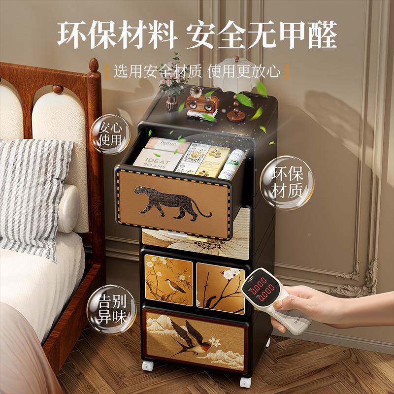 家用衣物被子收纳箱大轻带奢中古风量储物大号整理箱轮容可叠加收